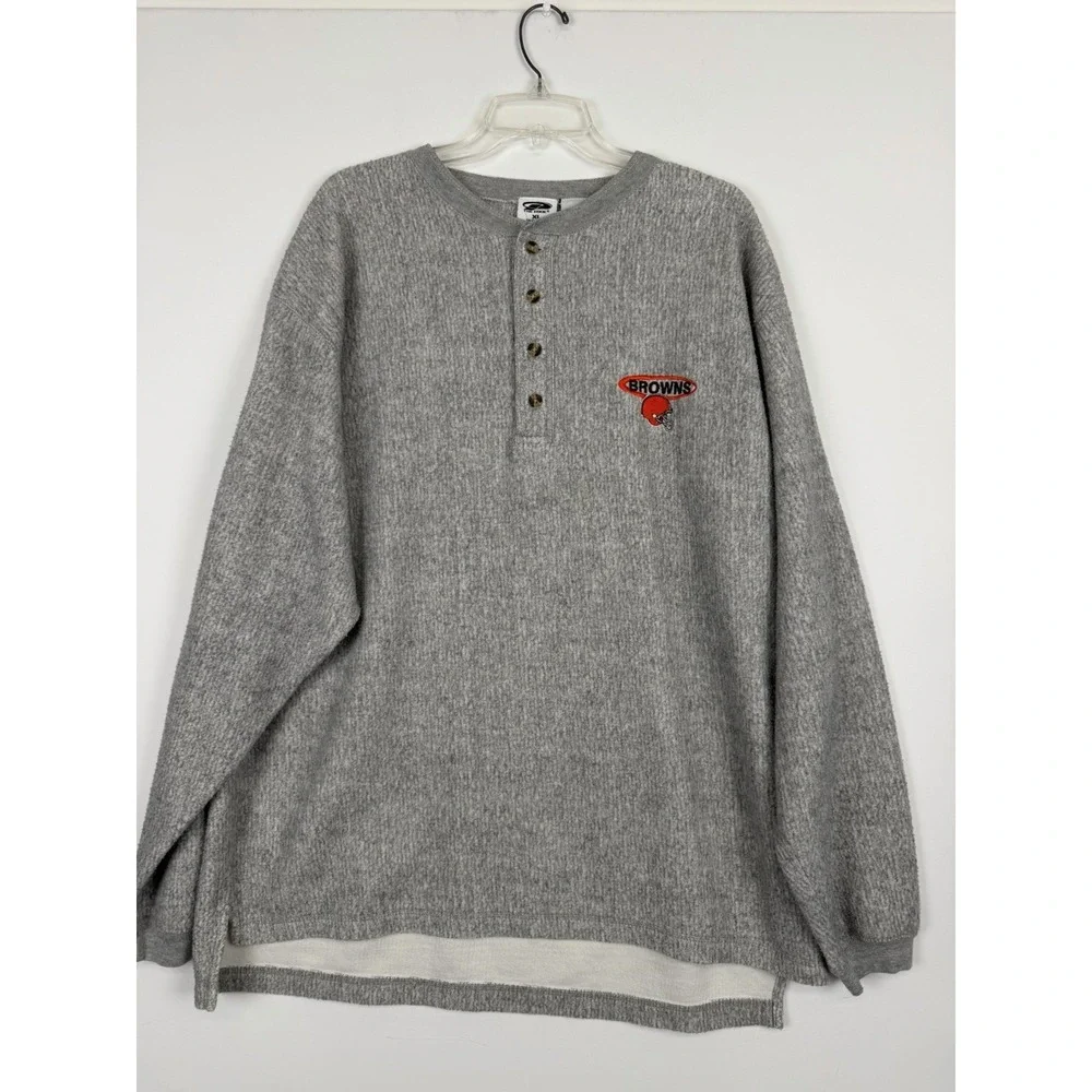 Vintage The Edge Men's Cleveland Browns gray long sleeve Sweater size XL